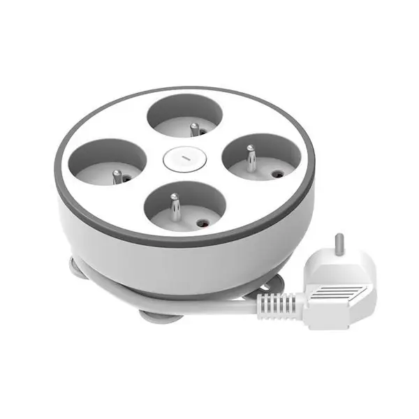 Prodlužovací kabel s vypínačem 2m, 4x zásuvka, 3x1mm2, svinovací Omezená Nabídka