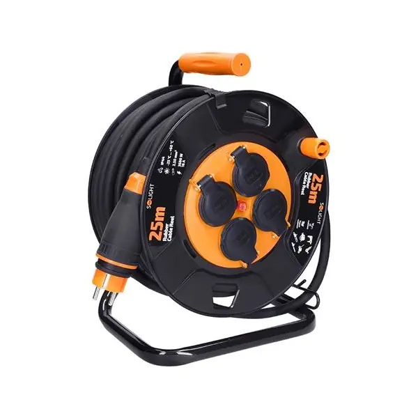 Prodlužovací kabel na bubnu 25m PB41, 4 zásuvky, guma-neopren, 3x2,5mm2, IP44 Sleva