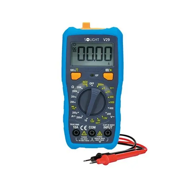 Ověřený Multimetr digitální V29 max.600V/10A, odpor, NCV, true RMS