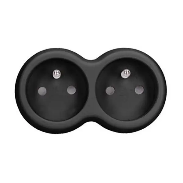 Profesionální Rozdvojka do zásuvky 230V, 2x10A, černá