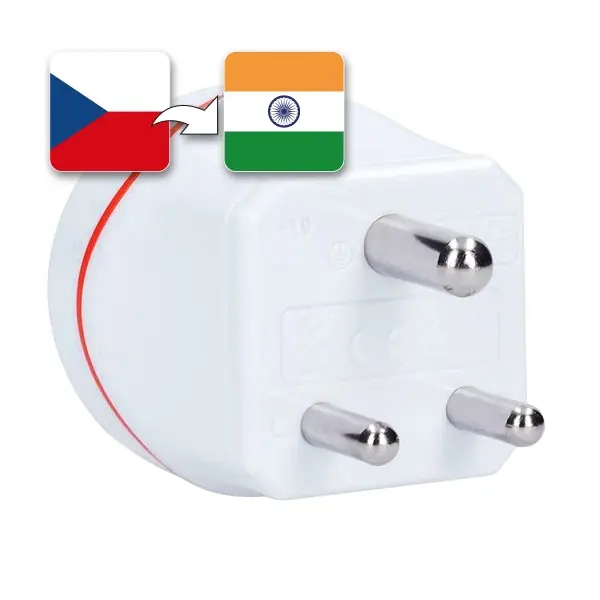 Exkluzivní Cestovní adaptér do Indie, typ D