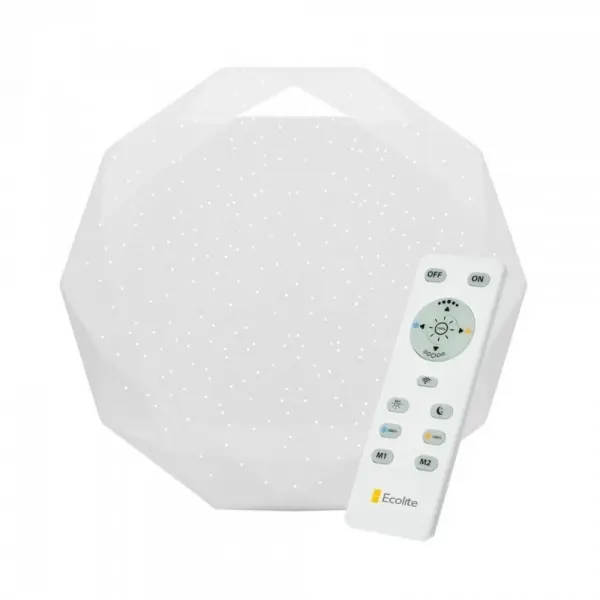 LED stropní světlo s dálkovým ovládáním DIAMANT 35cm, 25W, 2100lm, 3000-6000K, star efekt Výprodej