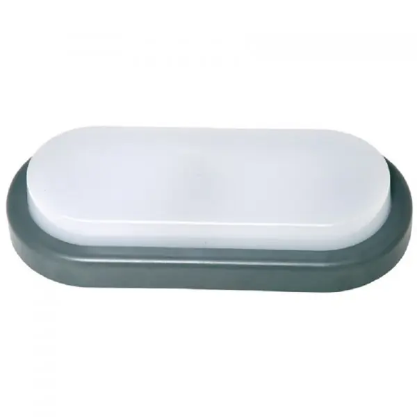 Zlevněný LED nástěnné světlo OVAL šedé 23x11cm, 18W, 1405lm, IP54