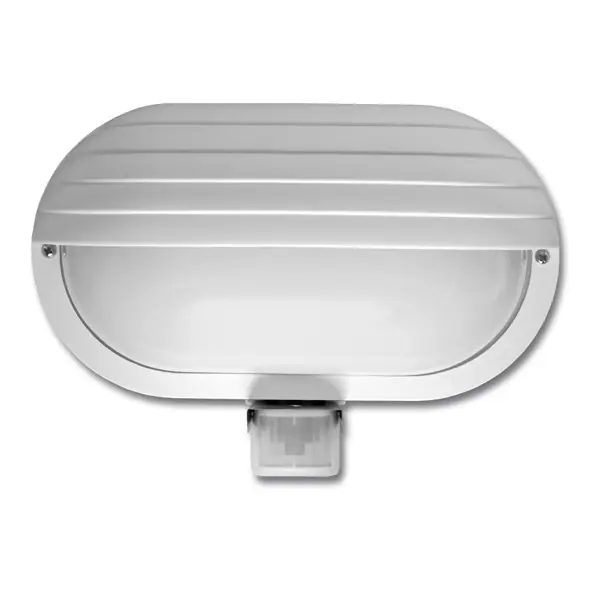 Nástěnné světlo s pohybovým čidlem NEPTUN 2 bílé, 1xE27, 27x19cm, IP44 Výprodej