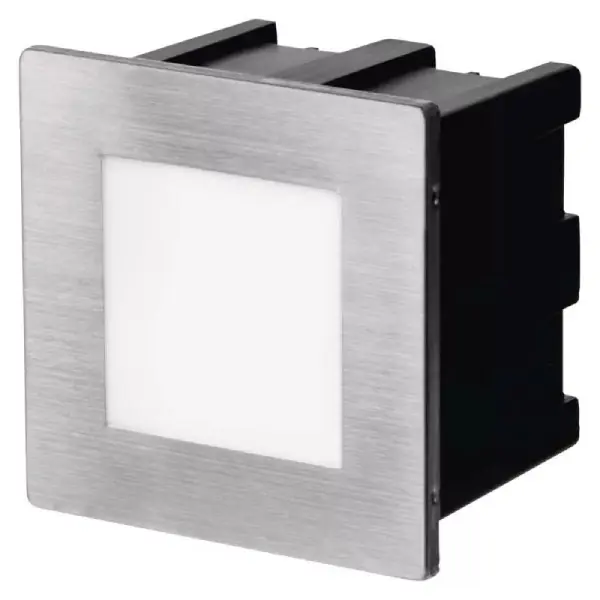 LED orientační světlo EMOS 80x80mm, 1.5W, 4000K, IP65, nerez Akce