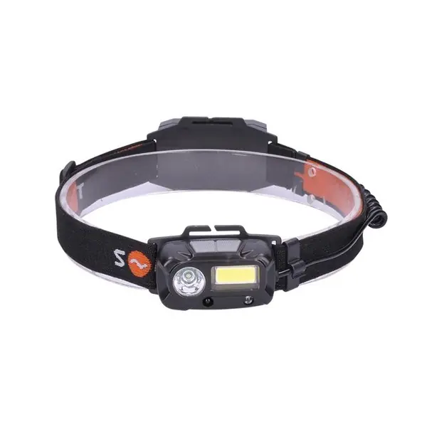 Profesionální LED nabíjecí čelovka 150+60lm, 3W+1W COB, 1200mAh Li-Ion