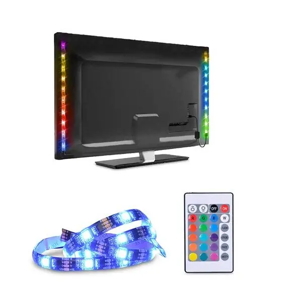 RGB LED pásek za televizi 2x50cm, USB, vypínač, dálkový ovladač Aktuální