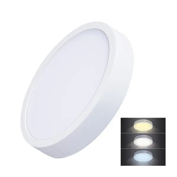 LED panel 30cm, 24W, 1800lm, CCT 3000-6000K, bílý Záruka V Ceně