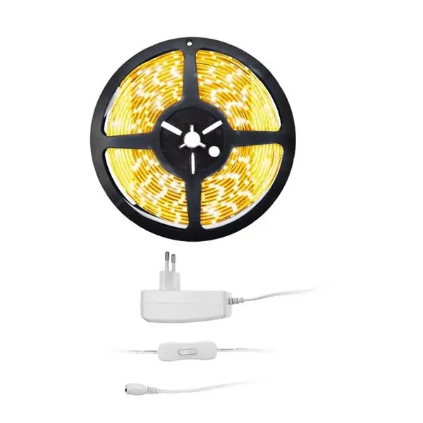 LED pásek s trafem a vypínačem 5m, 300lm/m, teplá bílá, IP20 Vrácení Zdarma