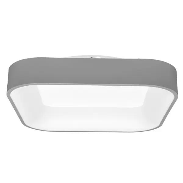 Cenová Bomba LED stmívatelné stropní svítidlo s dálkovým ovladačem NEST 45x45cm, 40W, 2600lm, šedé