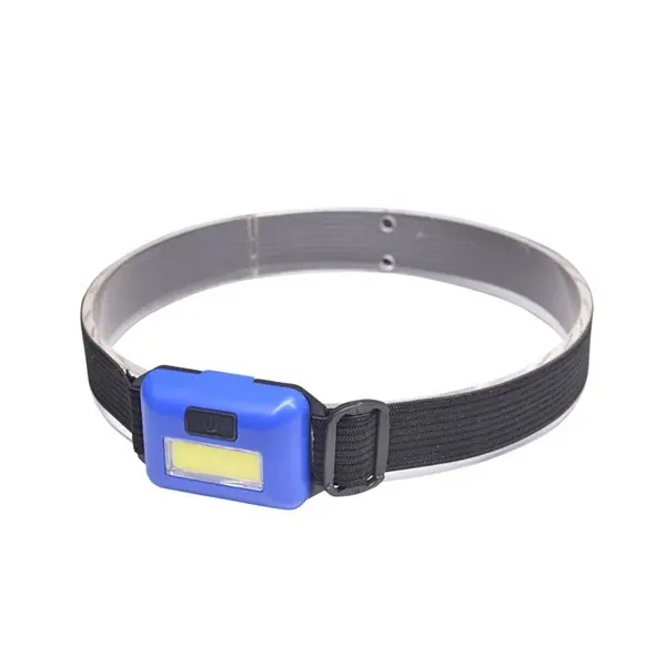 Výprodej LED čelovka na baterie 150lm, 3W COB, 3xAAA, modrá