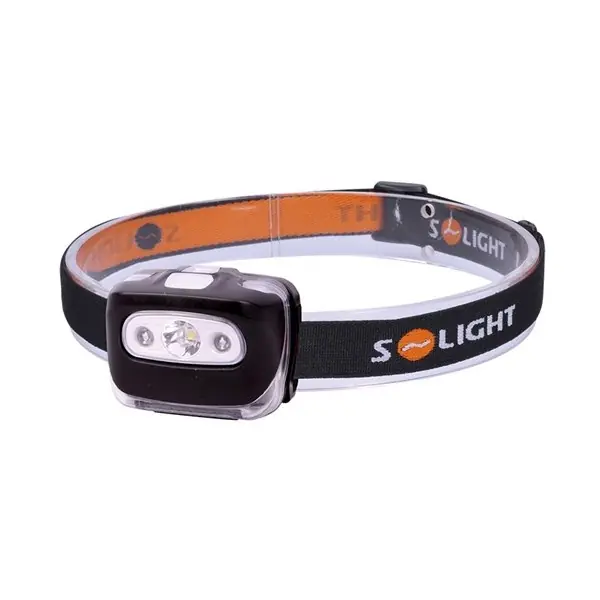 Rychlé Dodání LED čelovka 150lm, 3W bílé + červené světlo, 3xAAA