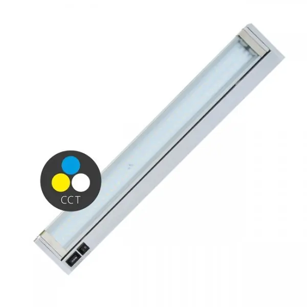 Cenová Bomba LED osvětlení kuchyňské linky GANYS 36cm, 5.5W, CCT 3000-6500K, stříbrné