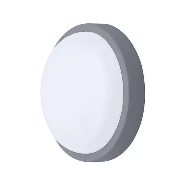 LED svítidlo WO750-G 20cm, 20W, 1500lm, 4000K, IP54, šedé Luxusní