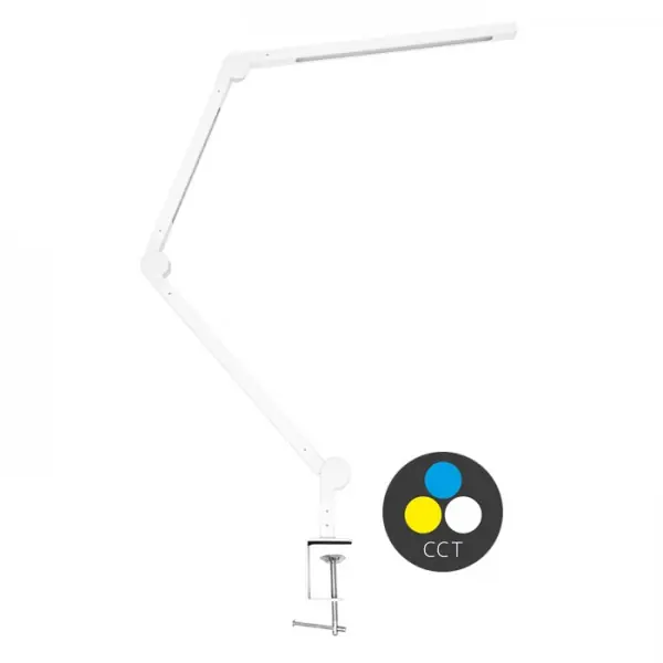 LED stolní lampa SPACE k upevnění ke stolu 19W, 3000-6000K, CCT, bílá Odeslání Ihned