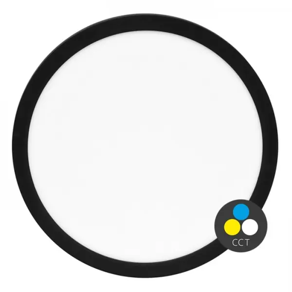 Výprodej LED stropní svítidlo s nastavitelnou CCT, 30cm, 12-24W, 2565lm, IP20, černá