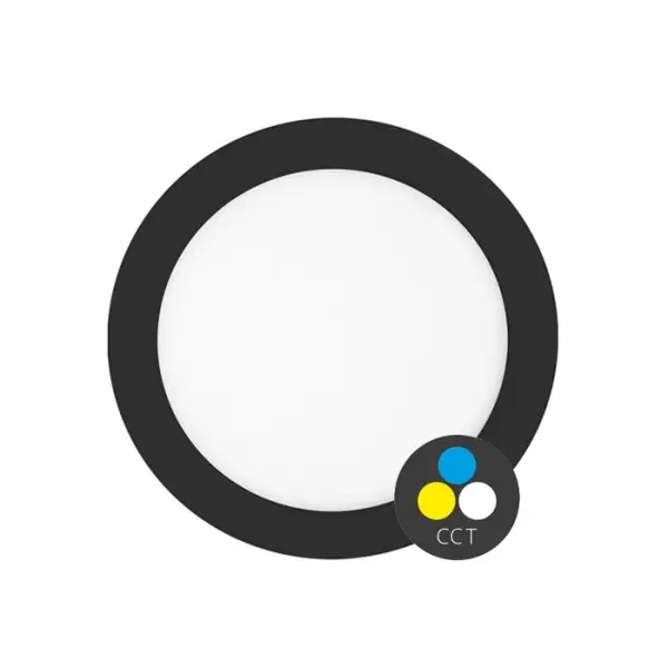 LED panel do sádrokartonu LADA 17cm, 12W, CCT, černý Jen Po Omezenou Doba