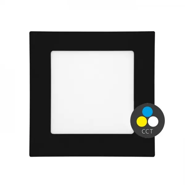Víkendová Akce LED panel do sádrokartonu RAFA 12x12cm, 6W, CCT, černý