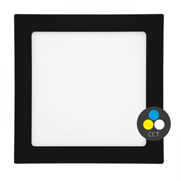 LED panel do sádrokartonu RAFA 22x22cm, 18W, CCT, černý Vysoce Kvalitní