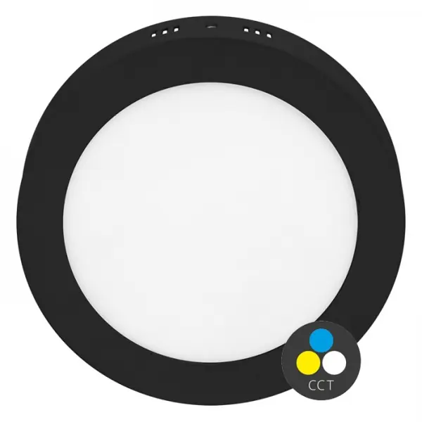 LED panel přisazený LADA 2 30cm, 25W, CCT, černý Luxusní