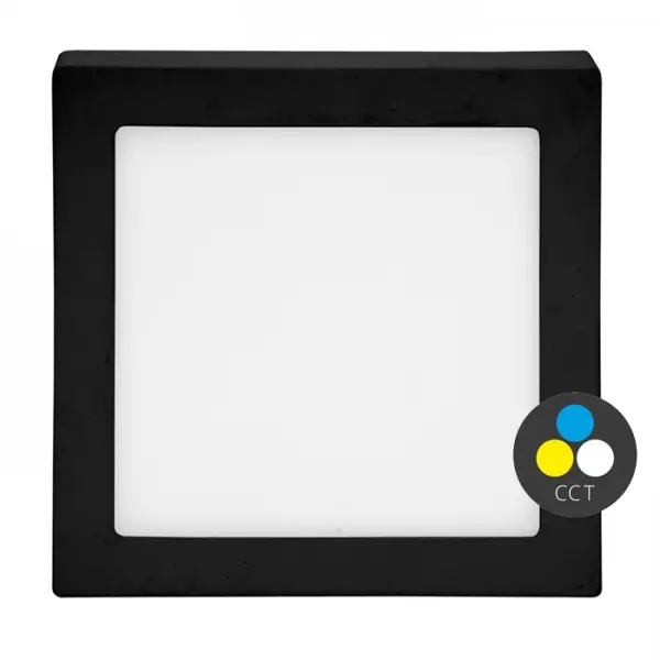 Nízká Cena LED panel přisazený RAFA 2 22x22cm, 18W, CCT, černý
