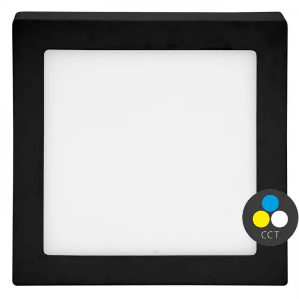 Moderní LED panel přisazený RAFA 2 30x30cm, 25W, CCT, černý