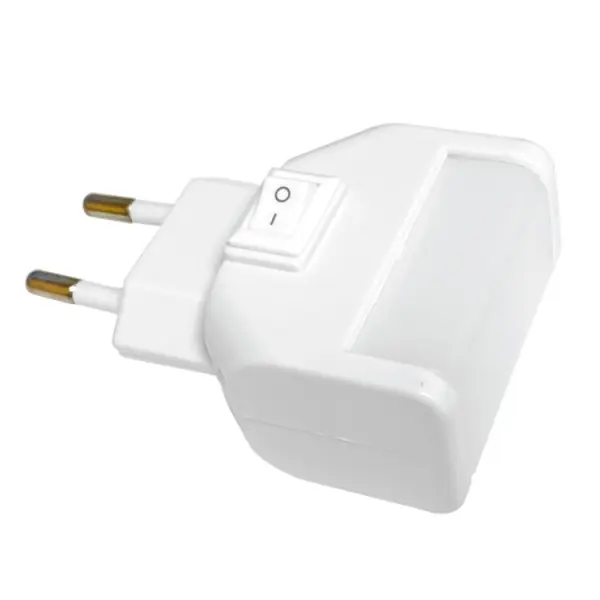 Zlevněný LED noční světlo do zásuvky s vypínačem 1W, bílé