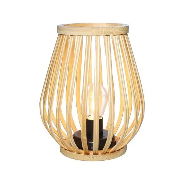 Akční Nabídka Bambusová lucerna s LED žárovkou, teplá bílá, 20cm, 2xAA