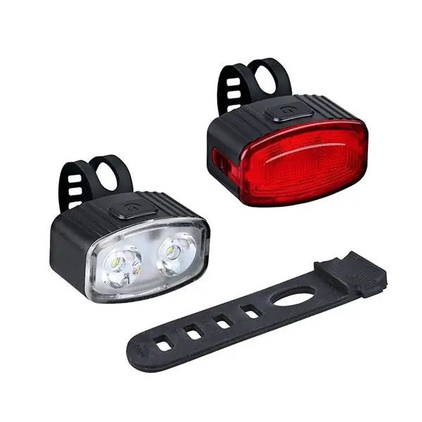 Přímo Od Výrobce LED světla na kolo přední + zadní, Li-Ion baterie 350 mAh, 160lm, USB-C