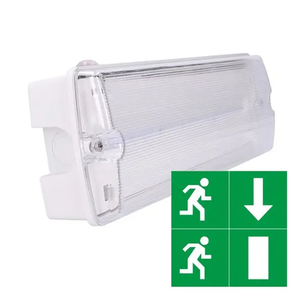 Nouzové osvětlení 200lm, 1000mAh baterie, IP65, 3h provozu + sada piktogramů Oblíbený