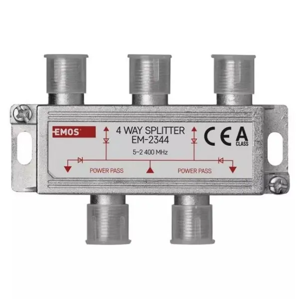 Záruka V Ceně Anténní rozbočovač TV signálu na F konektory - čtyřnásobný