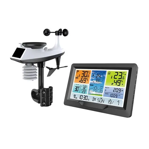 Profesionální meteostanice TE90 s USB nabíječkou, anemometrem a srážkoměrem Cenový Hit