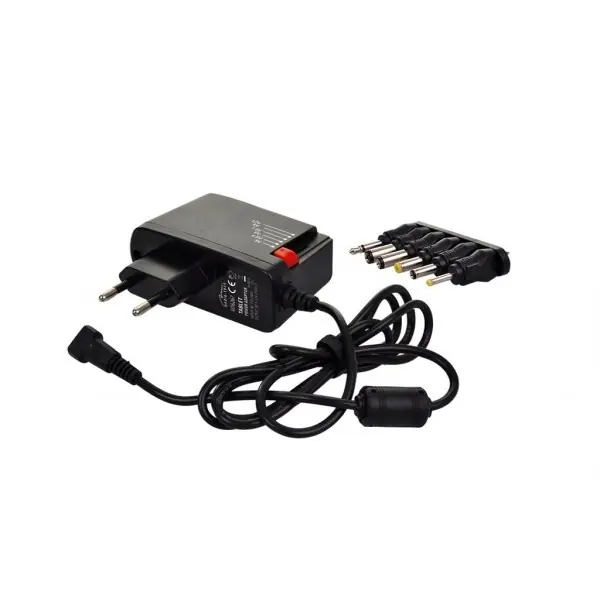 Nízká Cena Síťový adaptér 1000mA, stabilizovaný, DC 3-12V, výměnné konektory