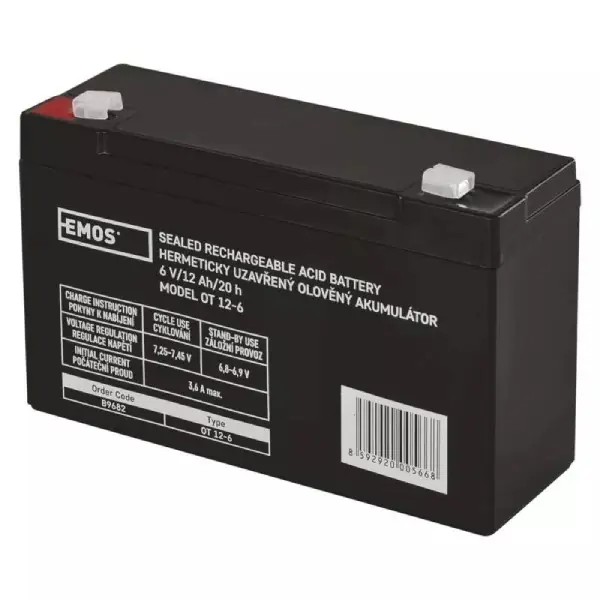 Víkendová Akce Olověný akumulátor 6V/12Ah, faston 4,7 mm