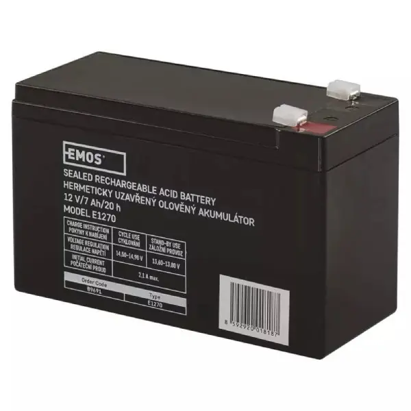 Koupit Online Olověný akumulátor 12V/7Ah, faston 4,7 mm