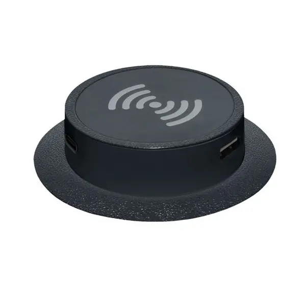 Záruka V Ceně Bezdrátová nabíječka 15W Qi, USB A+C 20W PD, výsuvná, černá