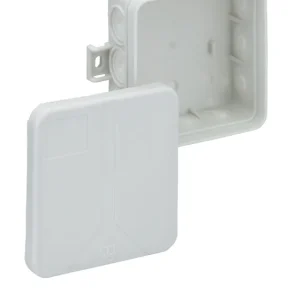 Garance Vrácení Peněz i 12 - Prázdná šedá spojovací krabice IP55 85 x 85 x 37 mm s úchyty