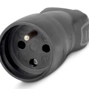 Levný 050446 ZÁSUVKA GUMOVÁ 2P+T ČERNÁ