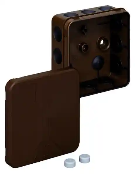 2K-12-L/br Spojovací krabice hnědá IP55 85x85x37mm Vysoce Kvalitní
