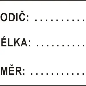 Tabulka DT040E 7x3cm Kabelové štítky vodič:směr:délka Must-Have