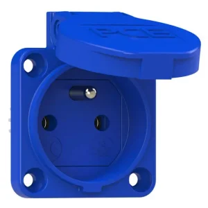 Nejprodávanější 104-0bs zásuvka vestavná 3-pólová, 16A / 250V, IP54, modrá, horní přívod