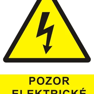 Přímo Od Výrobce Samolepka 0101 A7 Výstražná značka Pozor elektrické zařízení, samolepící folie