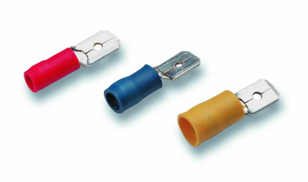 180290 Izolovaný konektor Cu 0,5-1/6,3x0,8 mm, červený (100 ks) Prémiový