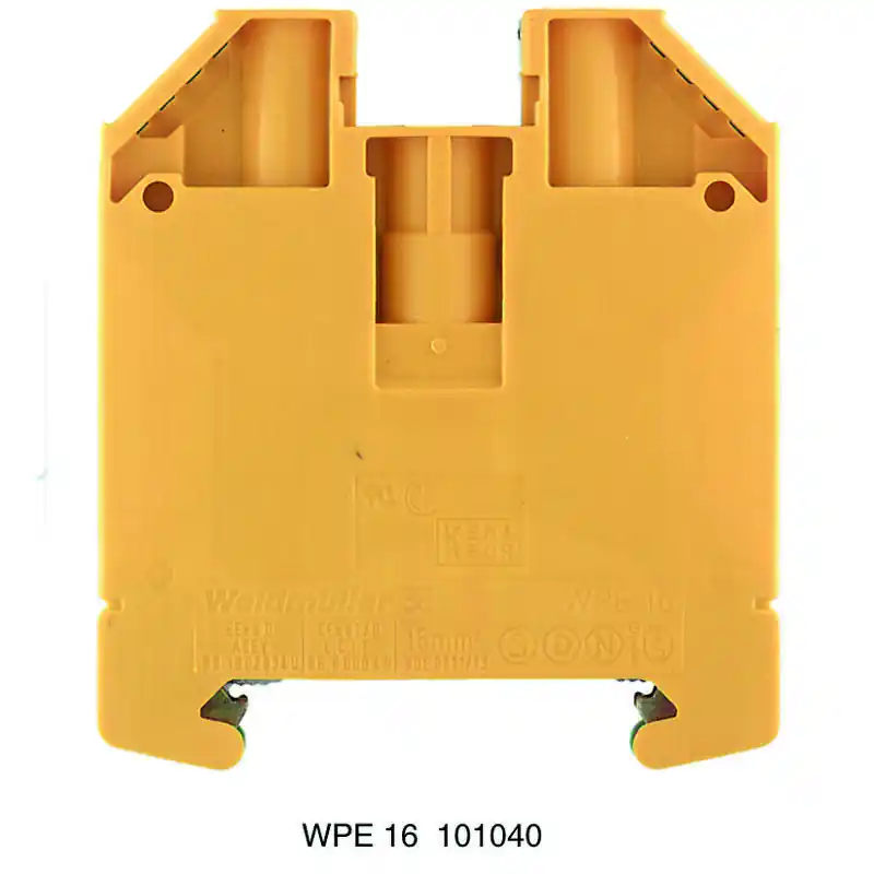 Ruční Výroba WPE 16 PE svorka, Šroubové připojení, 16 mm2, 1920 A (16 mm2), zelená / žlutá